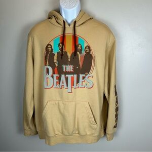 The Beatles Hoodie Sweatshirt Unisex XL  Tan Soft Cozy Band Merch Retro‎ Casual